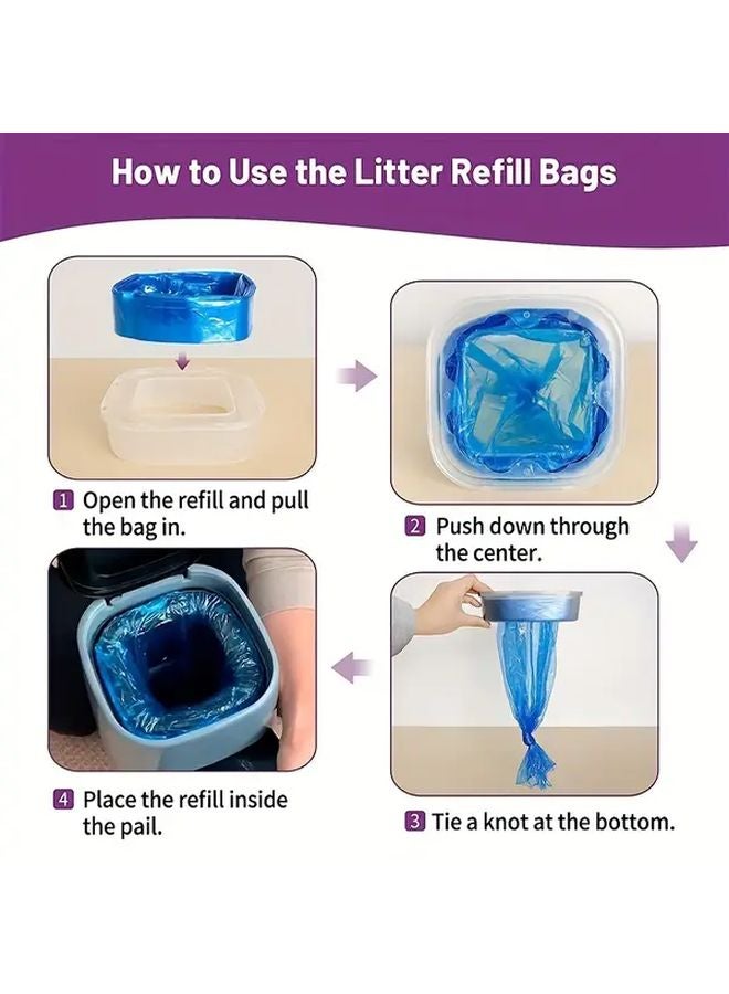 16 Rolls Refill Bags For Diaper Pails And Cat Litter Disposal L178 X W10 - Image 5